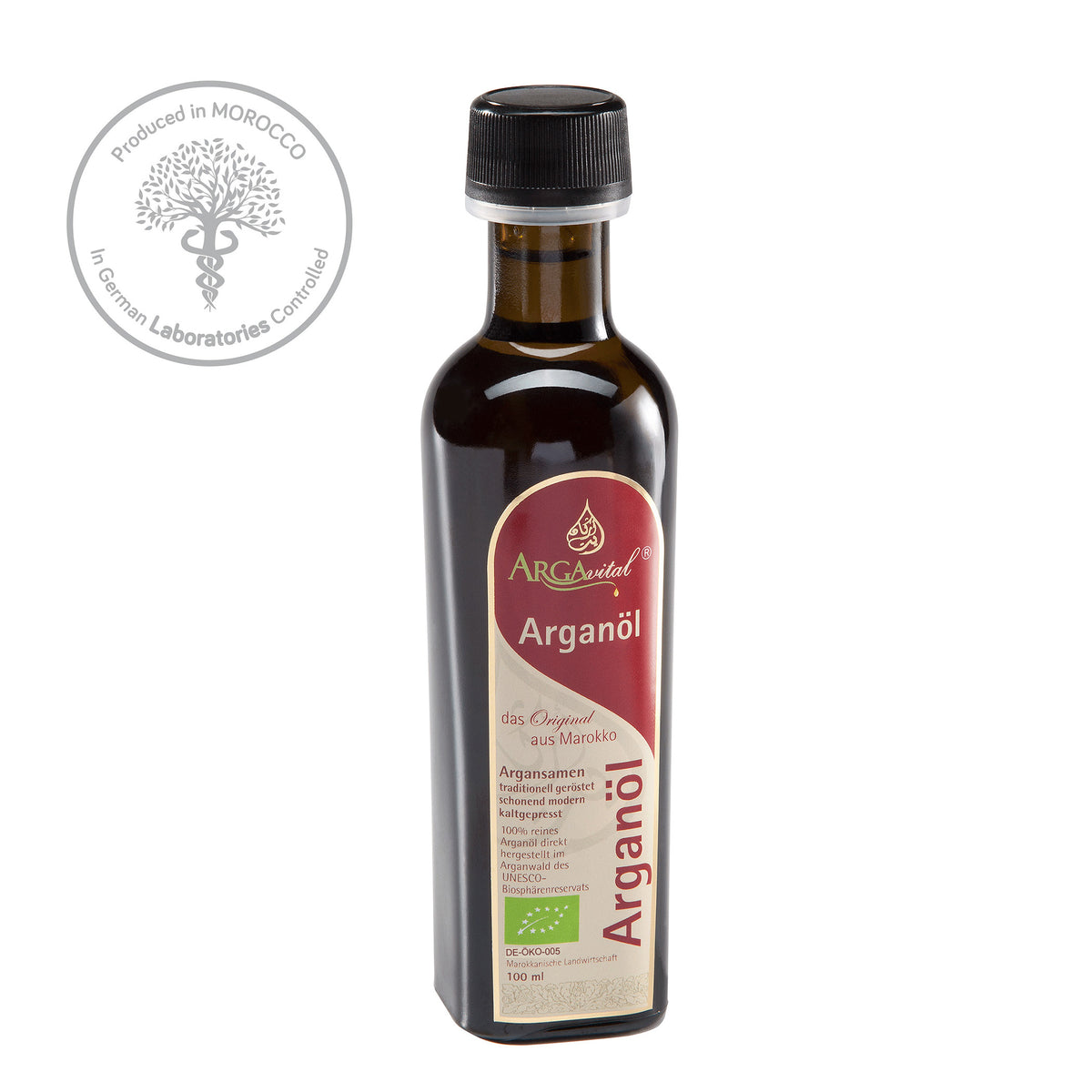 Premium Bio Arganöl 100 Ml  aus gerösteten Argansamen - 100 ml